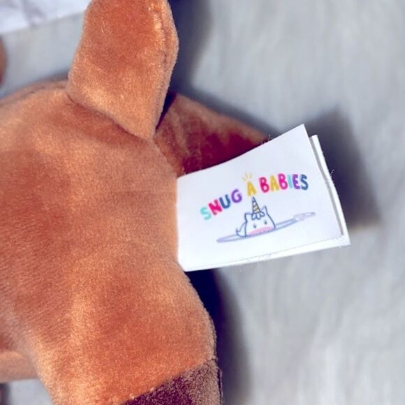 Snug a Babies small brown puppy unicorn plush - Picture 3 of 3